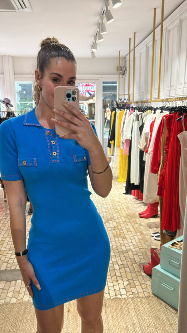 vestido polo azul klein