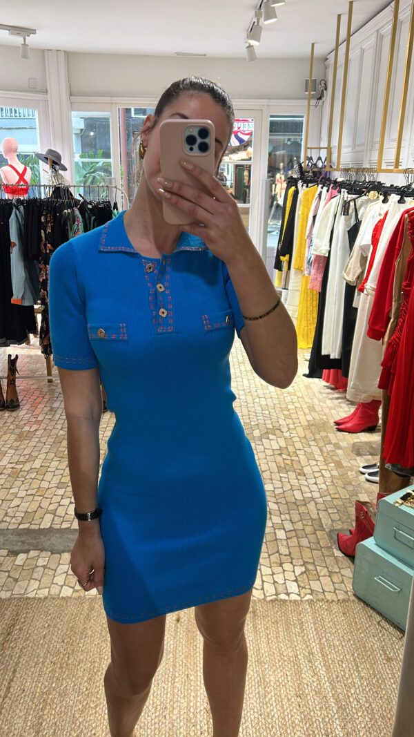 vestido polo azul klein