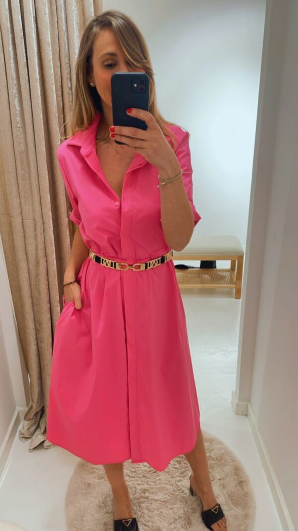 vestido midi Rosa