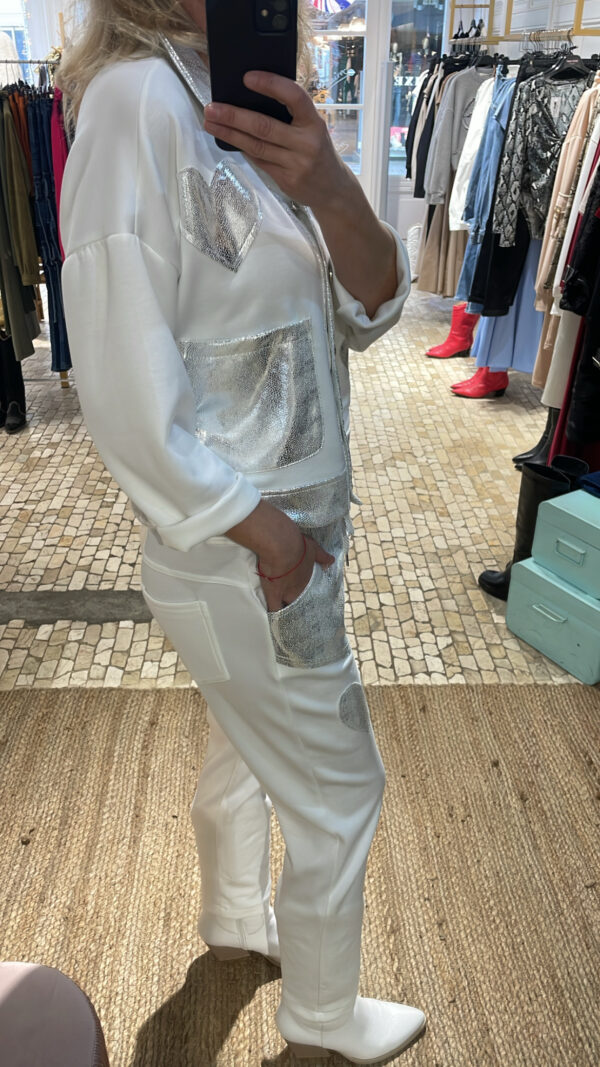 Pantalón cuore star blanco